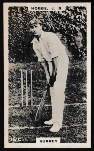 Phillips (Godfrey) - 'Cricketers (Brown) Card #16-C - J.B. Hobbs (Surrey) Phillips (Godfrey) - 'Cricketers (Brown) Card #16-C - J.B. Hobbs (Surrey)