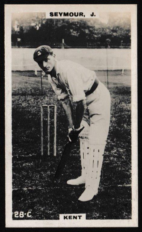 Phillips (Godfrey) - 'Cricketers (Brown) Card #28-C - J. Seymour (Kent) Phillips (Godfrey) - 'Cricketers (Brown) Card #28-C - J. Seymour (Kent)