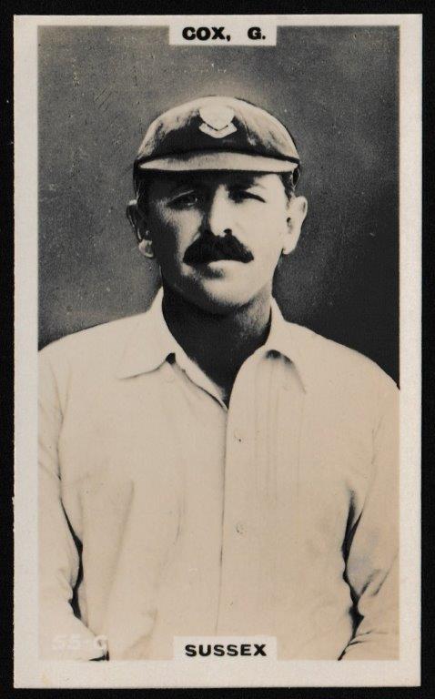 Phillips (Godfrey) - G. Cox (Sussex) - 'Cricketers (Brown)' (1924) Phillips (Godfrey) - G. Cox (Sussex) - 'Cricketers (Brown)' (1924)