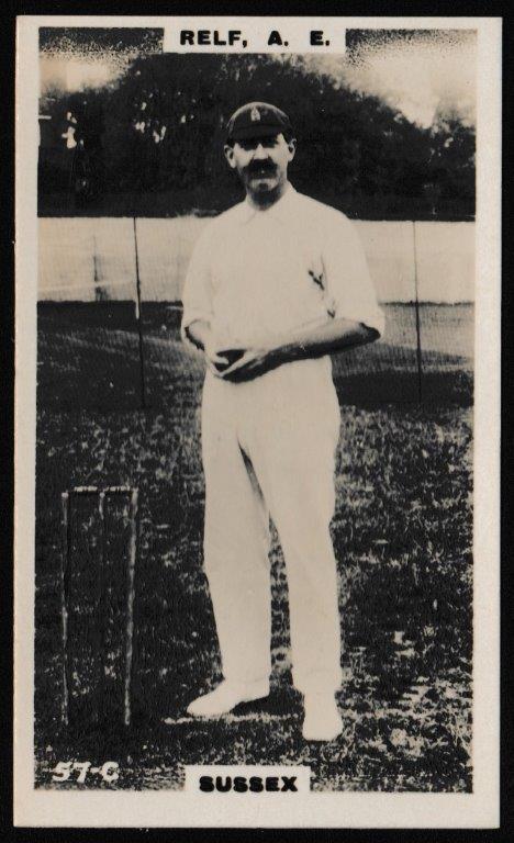 Phillips (Godfrey) - A.E. Relf (Sussex) - 'Cricketers (Brown)' (1924) Phillips (Godfrey) - A.E. Relf (Sussex) - 'Cricketers (Brown)' (1924)