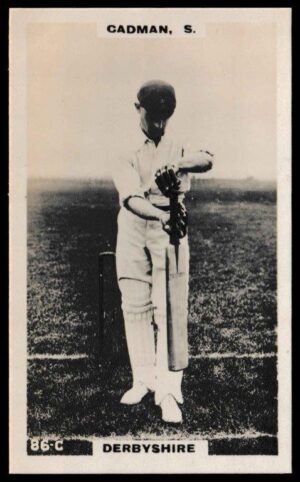 Phillips (Godfrey) - 'Cricketers (Brown) Card #86-C - S. Cadman (Derbyshire)