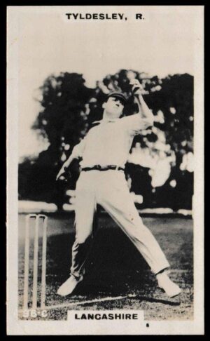 Phillips (Godfrey) - 'Cricketers (Brown) Card #96-C - R. Tyldesley (Lancashire)