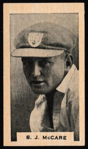 Phillips (Godfrey) - 'Test Cricketers 1932-1933' (1932) - Card #22 (BDV) - S.J. McCabe (New South Wales)