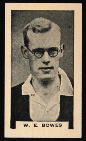 Phillips (Godfrey) - 'Test Cricketers 1932-1933' (1932) - Card #28 (BDV) - W.E. Bowes (Yorkshire) Phillips (Godfrey) - 'Test Cricketers 1932-1933' (1932) - Card #28 (BDV) - W.E. Bowes (Yorkshire)
