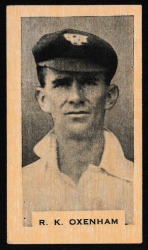 Phillips (Godfrey) - 'Test Cricketers 1932-1933' (1932) - Card #37 (BDV) - R.K. Oxenham (Queensland)