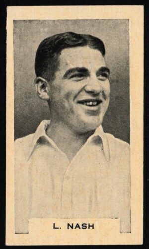 Phillips (Godfrey) - 'Test Cricketers 1932-1933' (1932) - Card #5 (BDV) - L. Nash (Tasmania)