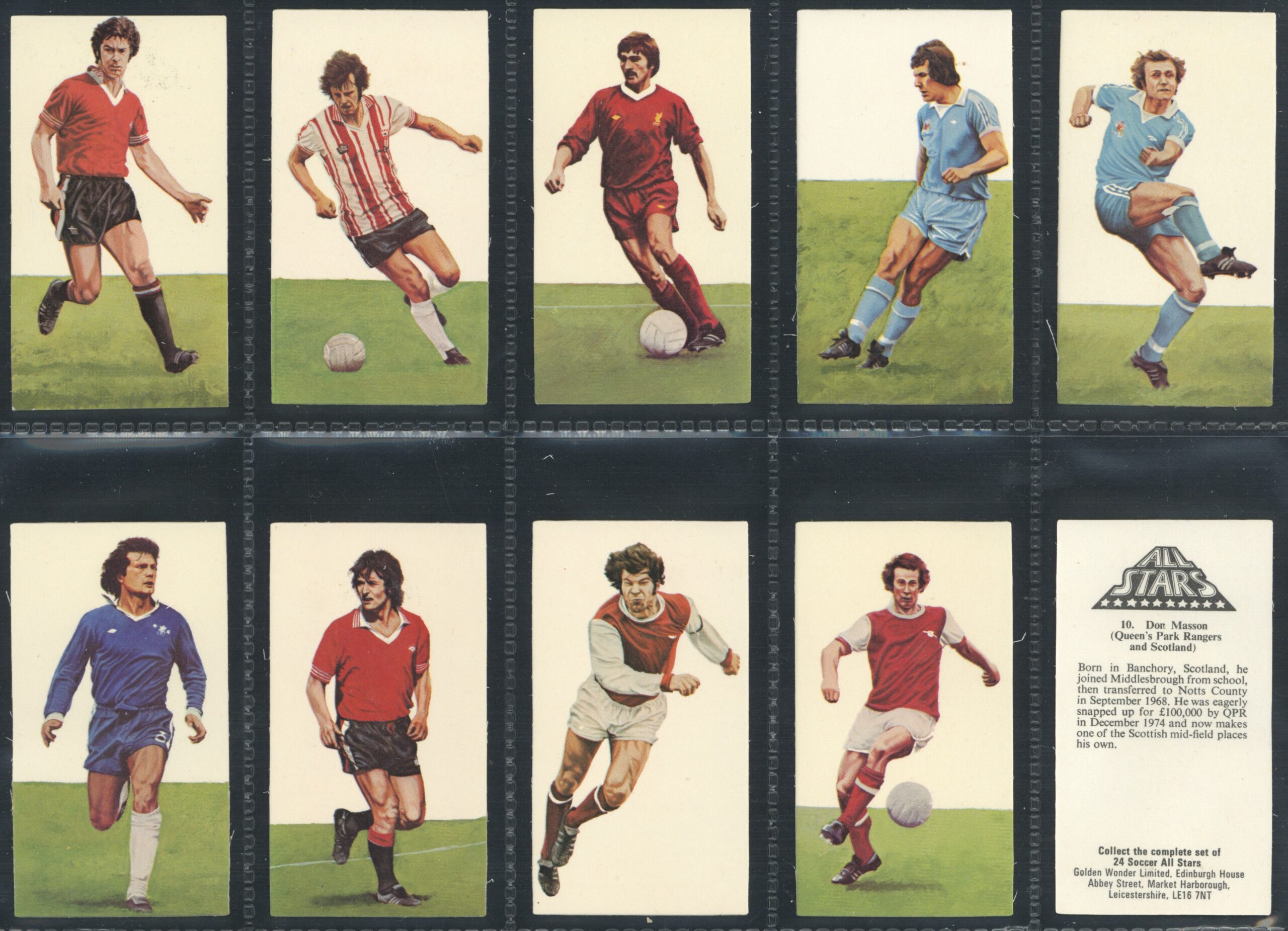 Golden Wonder - 'Soccer All Stars' (1978) - Complete Set (Dalglish, Brady, Toshack, Shilton etc) Golden Wonder - 'Soccer All Stars' (1978) - Complete Set (Dalglish, Brady, Toshack, Shilton etc)