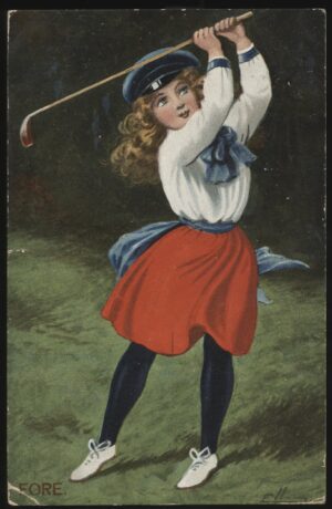 Langsdorff - 'Fore Vintage Golf Postcard #739' (1909) - Postmarked Leicester 10-Aug-1909