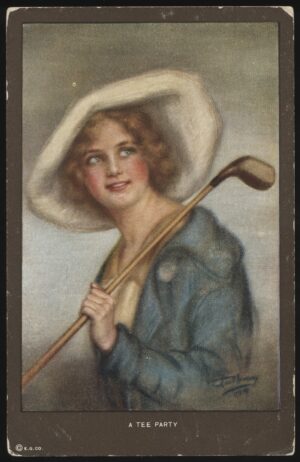 Edward Goss - 'A Tee Party Vintage Golf Postcard' (1914) - Unpostmarked Used