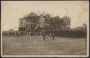 Fletcher & Sons - 'HRH The Prince of Wales at St Andrews Golf Postcard Putting on the 18th Green' (1924) - Postmarked St Andrews 03-Aug-1924