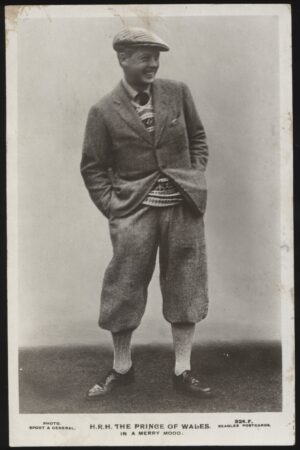 Beagles - 'HRH The Prince of Wales at St Andrews In a Merry Mood #324F' (1922) - Used Golf Postcard