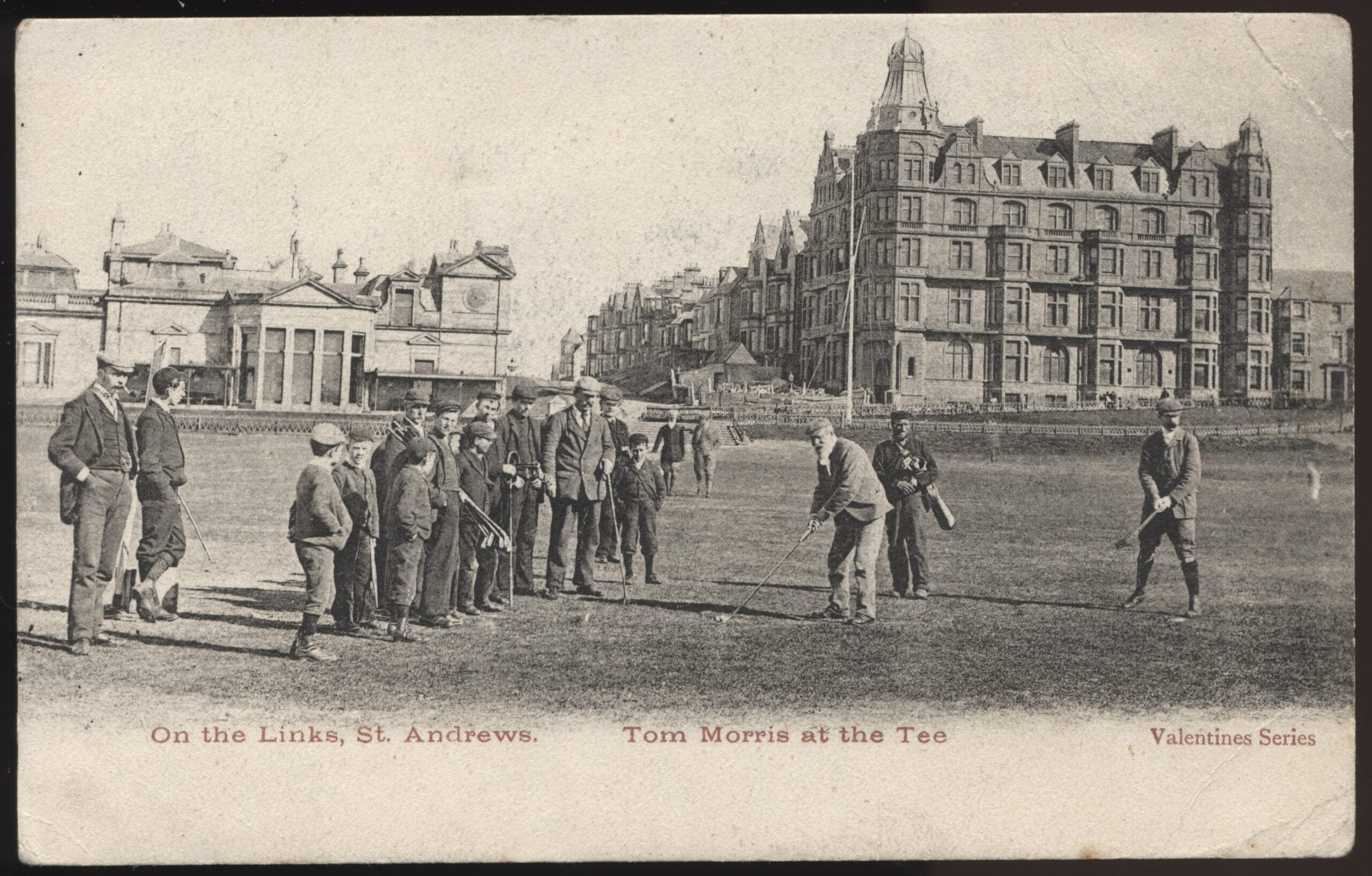 Valentine's - 'Old Tom Morris at the Tee Golf Postcard St Andrews' (1903) - Used Golf Postcard Valentine's - 'Old Tom Morris at the Tee Golf Postcard St Andrews' (1903) - Used Golf Postcard