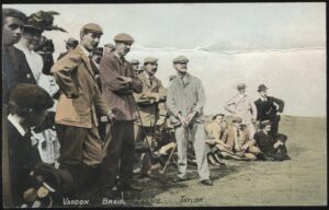 Millar & Lang - 'Vardon, Braid, Fernie, Taylor (Creased)' (c1911) - Unused Postcard