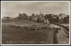 Valentine's - 'The Road Hole (17th) Old Course St. Andrews ft Bobby Jones' (c1950's) - Used Postcard Valentine's - 'The Road Hole (17th) Old Course St. Andrews ft Bobby Jones' (c1950's) - Used Postcard