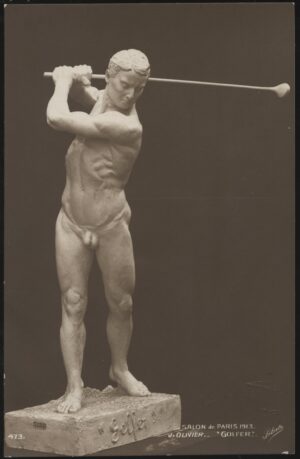 Salon de Paris - 'J.Oliver "Golfer" Statue' (c1913) - Unused Postcard