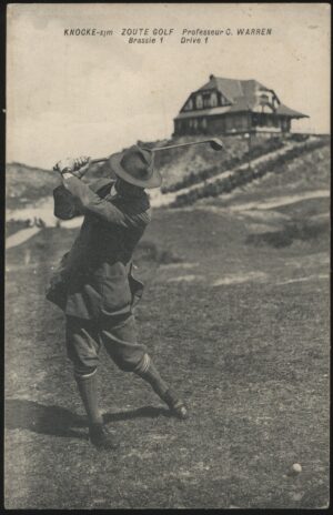 Real Photo - 'Professor Warren 1st Drive Royal Zoute Golf Course' (Undated) - Unused Postcard