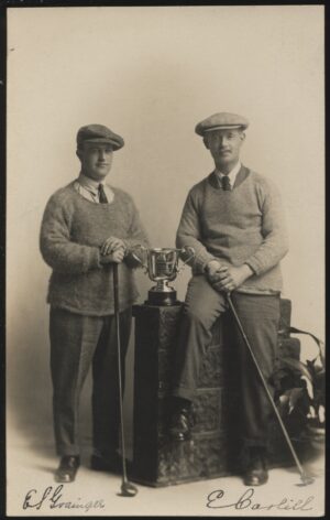 Real Photo - 'Ravensworth Masonic Golf Challenge Cup Darlington Signed' (1923) - Unused Postcard