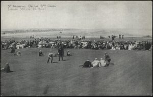 Photochrom - 'J H Taylor Putting on the 18th Green at St Andrews' (c1905) - Unused Postcard