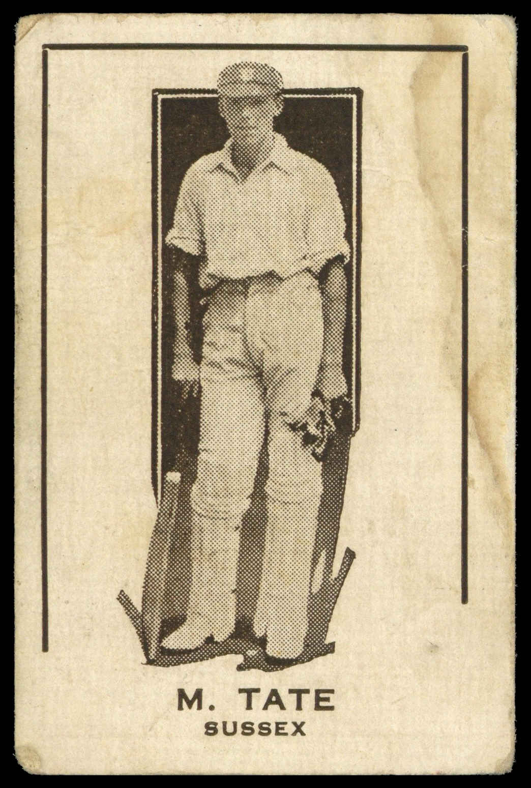 G.G. Goode - 'Prominent Cricketers' (1924) - #14 - M. Tate (Sussex) G.G. Goode - 'Prominent Cricketers' (1924) - #14 - M. Tate (Sussex)