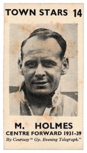 Grimsby Evening Telegraph - 'Town Stars' (1952) - M. Holmes (Centre Forward 1931-39) Grimsby Evening Telegraph - 'Town Stars' (1952) - M. Holmes (Centre Forward 1931-39)