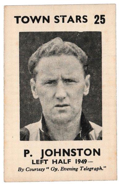 Grimsby Evening Telegraph - 'Town Stars' (1952) - P. Johnston (Left Half 1949-) Grimsby Evening Telegraph - 'Town Stars' (1952) - P. Johnston (Left Half 1949-)