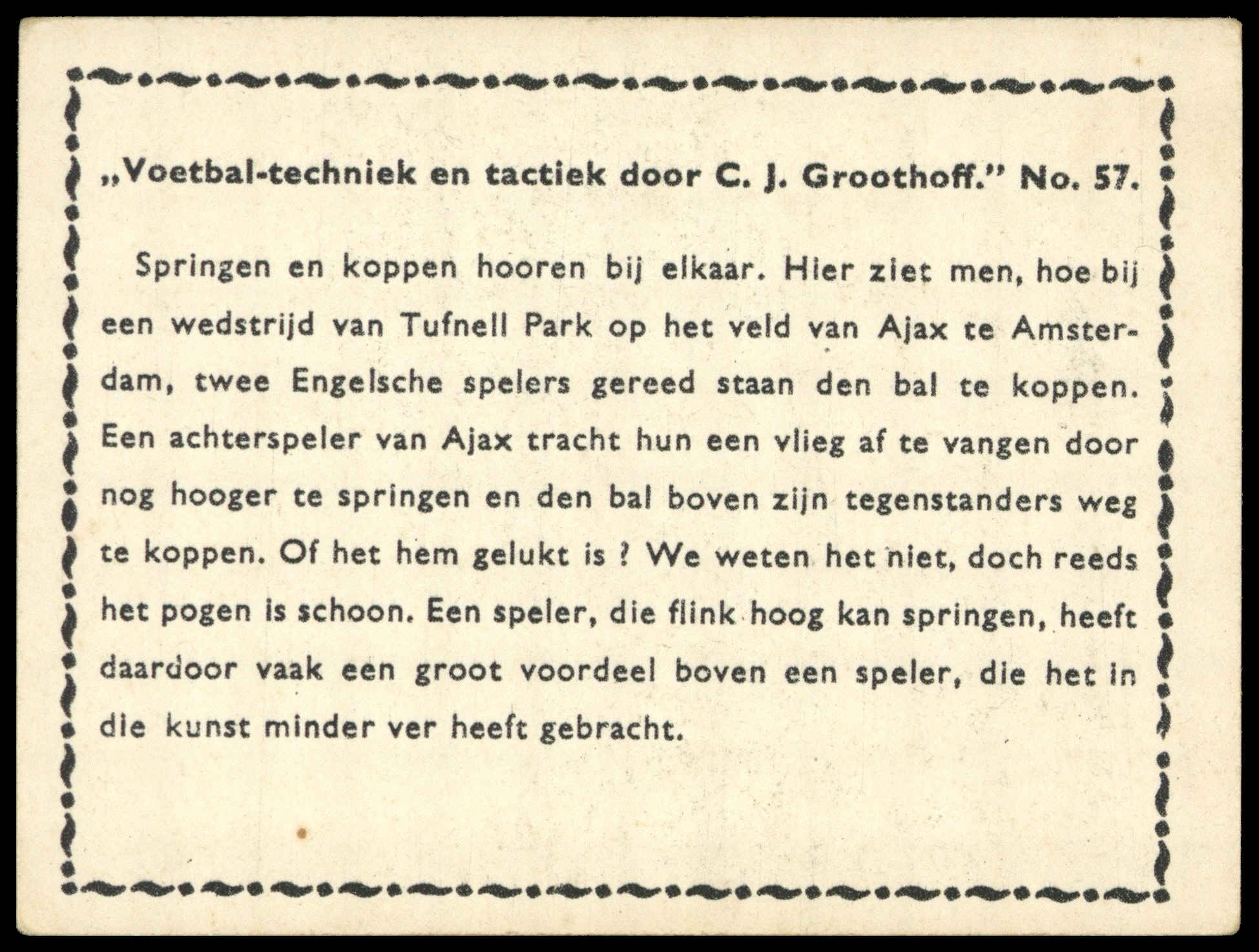 Groothoff (Phillips) - 'Football' (1932) - Ajax v Tufnell Park Groothoff (Phillips) - 'Football' (1932) - Ajax v Tufnell Park