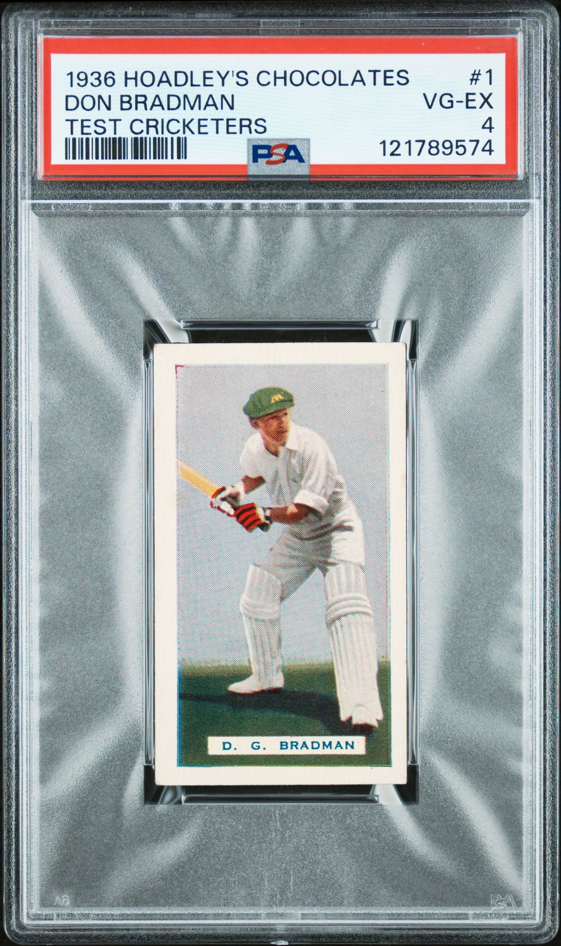 Hoadleys - 'Test Cricketers (40)' (1936) - Don Bradman (South Australia) **PSA4** Hoadleys - 'Test Cricketers (40)' (1936) - Don Bradman (South Australia) **PSA4**