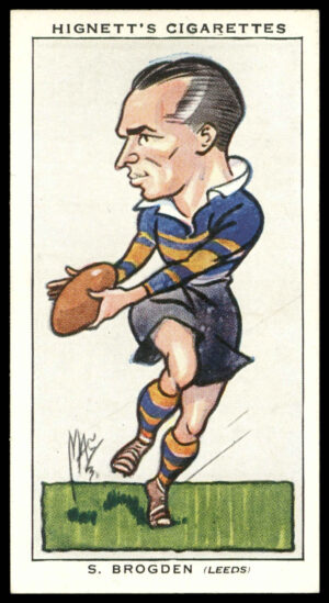 Hignett - 'Football Caricatures' (1935) - #32 - S. Brogden (Leeds)