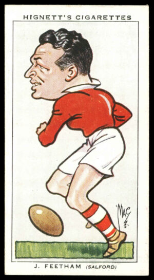 Hignett - 'Football Caricatures' (1935) - #39 - J. Feetham (Salford)