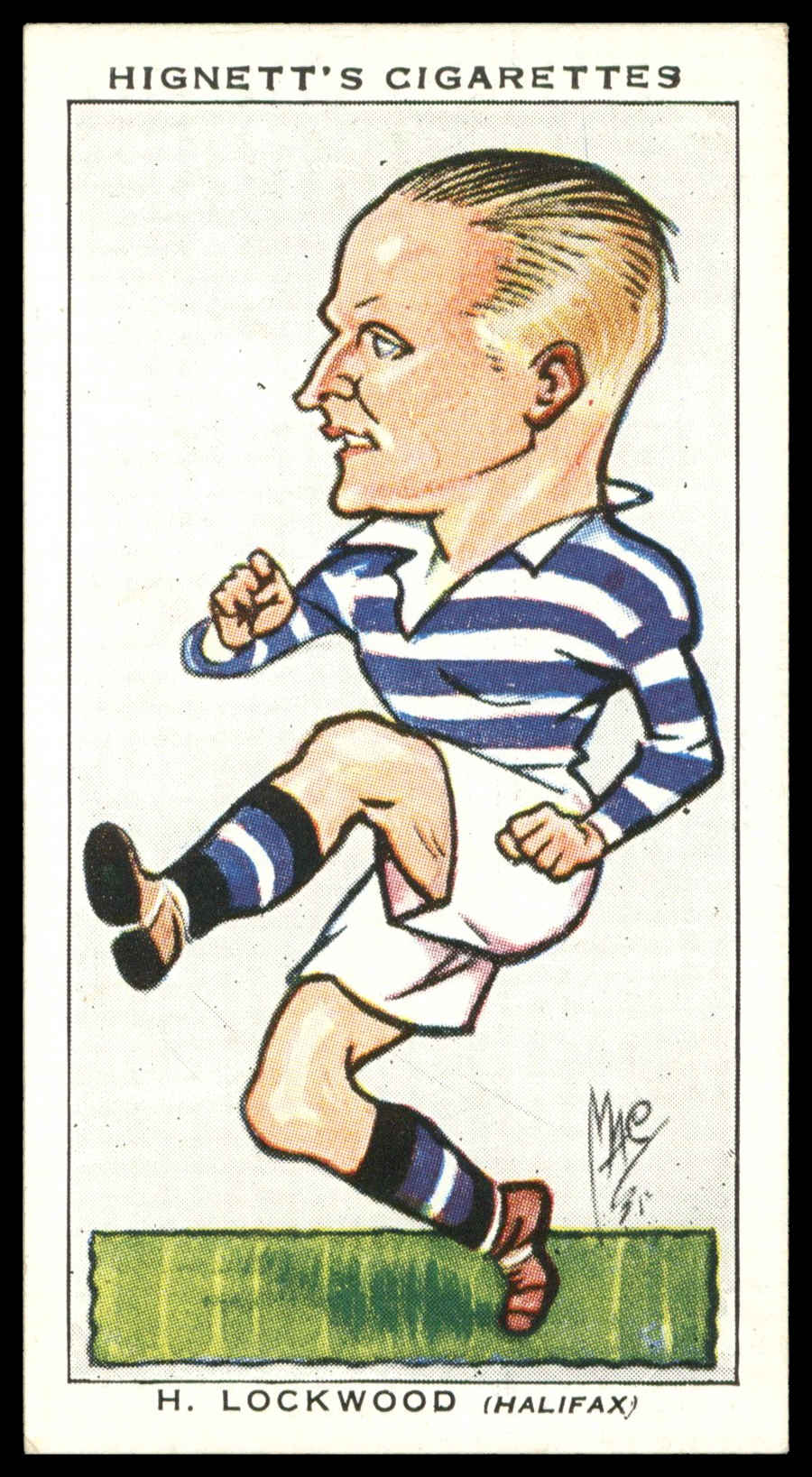 Hignett - 'Football Caricatures' (1935) - #44 - H. Lockwood (Halifax) Hignett - 'Football Caricatures' (1935) - #44 - H. Lockwood (Halifax)