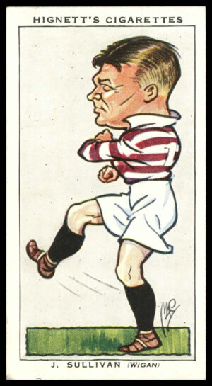 Hignett - 'Football Caricatures' (1935) - #49 - J. Sullivan (Wigan)