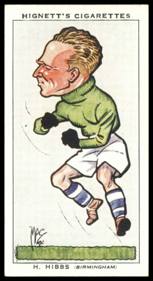 Hignett - 'Football Caricatures' (1935) - #9 - H. Hibbs (Birmingham)