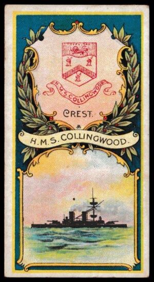 Hill (R&J) - 'Battleships with Crests Card #19 - H.M.S. Collingwood