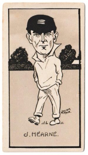 Hill (R&J) - 'Caricatures of Famous Cricketers (S)' (1926) - Card #19 - J.W. Hearne (Middlesex)