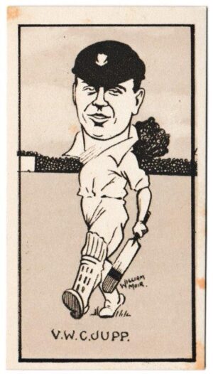 Hill (R&J) - 'Caricatures of Famous Cricketers (S)' (1926) - Card #32 - V.W.C. Jupp (Northants)