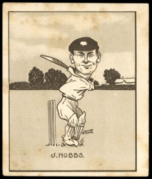 Hill (R&J) - 'Caricatures of Famous Cricketers (L)' (1926) - J.B. Hobbs (Surrey) Hill (R&J) - 'Caricatures of Famous Cricketers (L)' (1926) - J.B. Hobbs (Surrey)