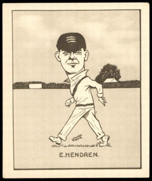 Hill (R&J) - 'Caricatures of Famous Cricketers (L)' (1926) - E. Hendren (Middlesex)