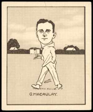 Hill (R&J) - 'Caricatures of Famous Cricketers (L)' (1926) - G.G. MacCauley (Yorkshire)