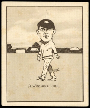 Hill (R&J) - 'Caricatures of Famous Cricketers (L)' (1926) - A. Waddington (Yorkshire)