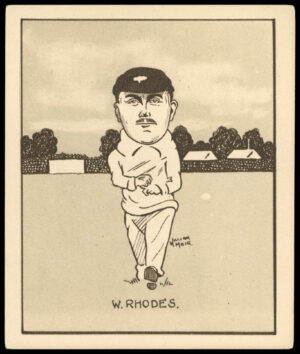 Hill (R&J) - 'Caricatures of Famous Cricketers (L)' (1926) - Wilfred Rhodes (Yorkshire)