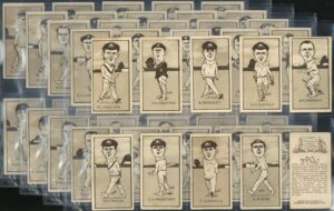 Hill (R&J) - 'Caricatures of Famous Cricketers (S)' (1926) - Complete Set Hill (R&J) - 'Caricatures of Famous Cricketers (S)' (1926) - Complete Set