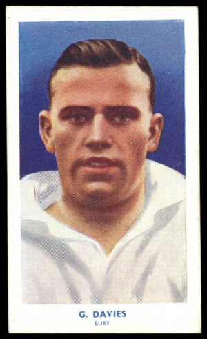 Hill (R&J) - 'Famous Footballers (51-75)' (1939) - G. Davies (Bury) Hill (R&J) - 'Famous Footballers (51-75)' (1939) - G. Davies (Bury)