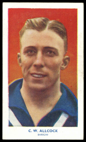 Hill (R&J) - 'Famous Footballers (51-75)' (1939) - C.W. Allcock (Barrow)