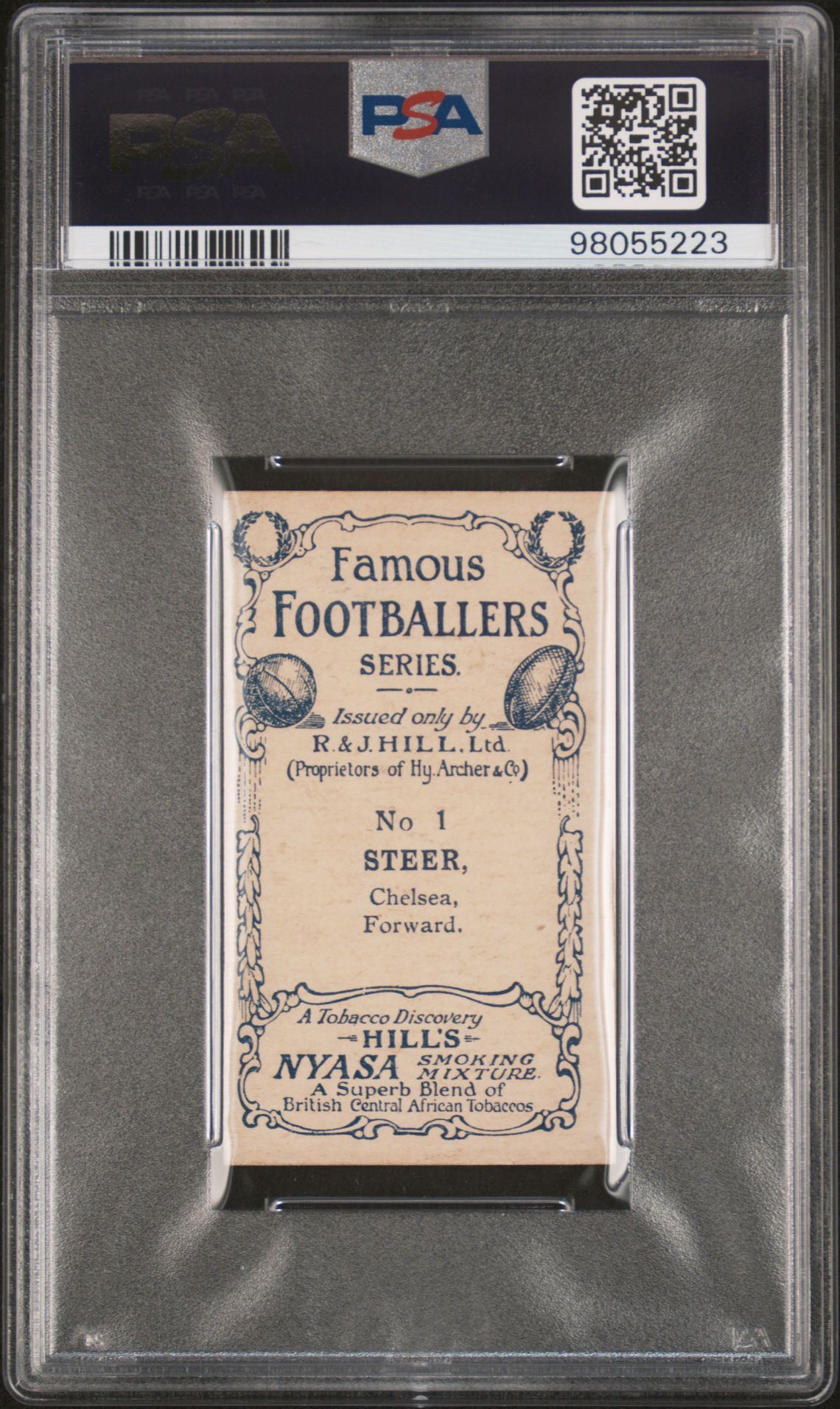 Hill (R&J) - 'Famous Footballers (1912)' (1912) - Steer (Chelsea) **PSA2.5** Hill (R&J) - 'Famous Footballers (1912)' (1912) - Steer (Chelsea) **PSA2.5**