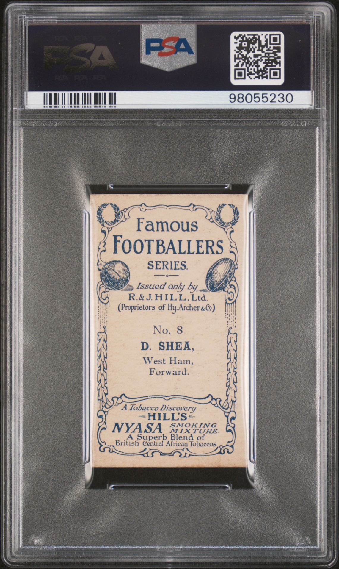 Hill (R&J) - 'Famous Footballers (1912)' (1912) - D. Shea (West Ham United) **PSA3** Hill (R&J) - 'Famous Footballers (1912)' (1912) - D. Shea (West Ham United) **PSA3**