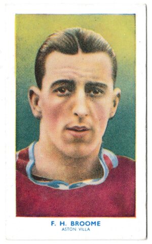 Hill (R&J) - 'Famous Footballers' (1939) - Card #11 - Frank H. Broome (Aston Villa)