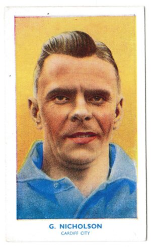 Hill (R&J) - 'Famous Footballers' (1939) - Card #20 - George Nicholson (Cardiff City)