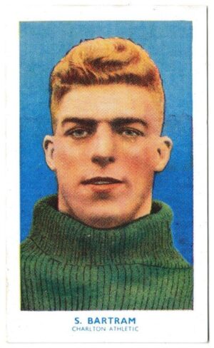 Hill (R&J) - 'Famous Footballers' (1939) - Card #34 - Samuel Batram (Charlton Athletic) Hill (R&J) - 'Famous Footballers' (1939) - Card #34 - Samuel Batram (Charlton Athletic)