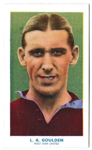 Hill (R&J) - 'Famous Footballers' (1939) - Card #38 - Leonard Arthur Goulden (West Ham United)