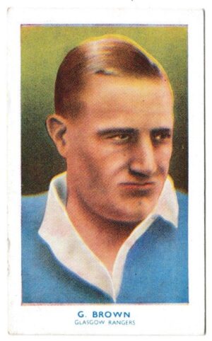 Hill (R&J) - 'Famous Footballers' (1939) - Card #45 - George C.P. Brown (Glasgow Rangers)